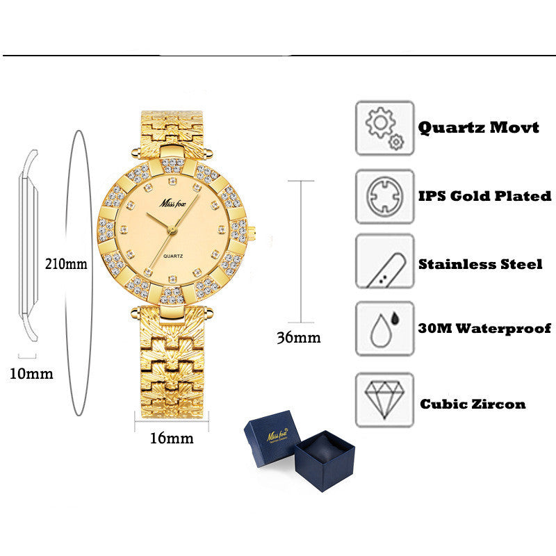 fashion quartz ladies watch, view 5 - MRSLM