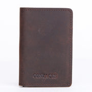 tri-fold cowhide card holder, view 3 - MRSLM