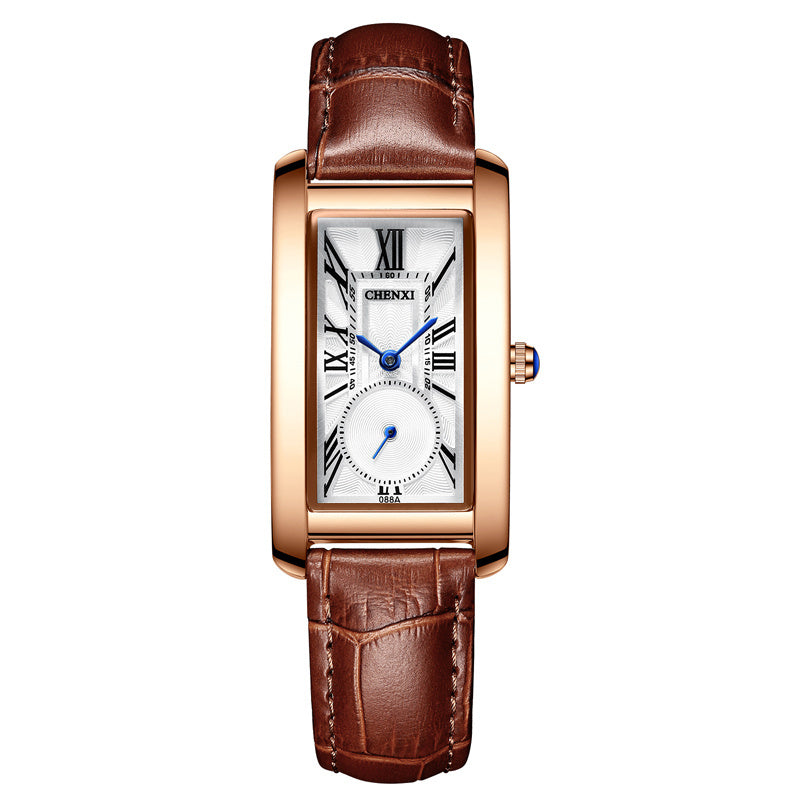 Women's rectangle quartz watch, view 6 - MRSLM