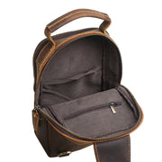 crazy horse leather chest bag, view 4 - MRSLM