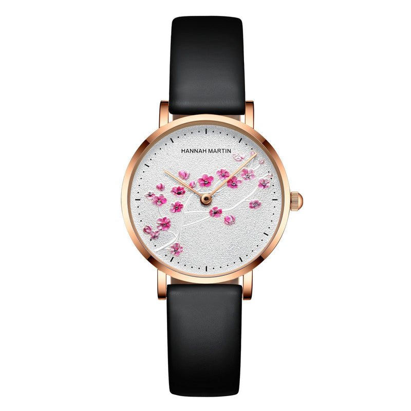 rose gold plum blossom ladies watch - MRSLM