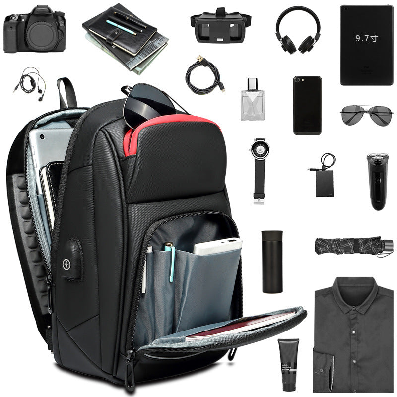 men's waterproof shoulder messenger bag, view 4 - MRSLM