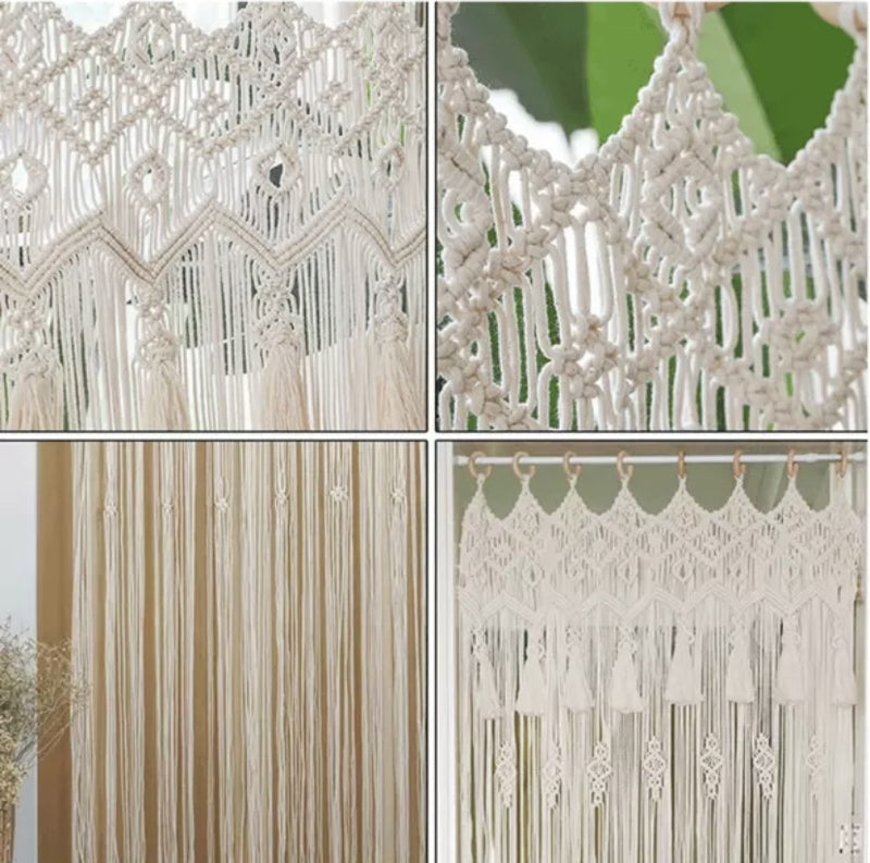 Bohemian Hand-Woven Tapestry Curtain Partition Bohemian Wedding Background Hanging Curtain Decoration