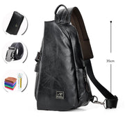 men's pu crossbody chest bag, view 6 - MRSLM