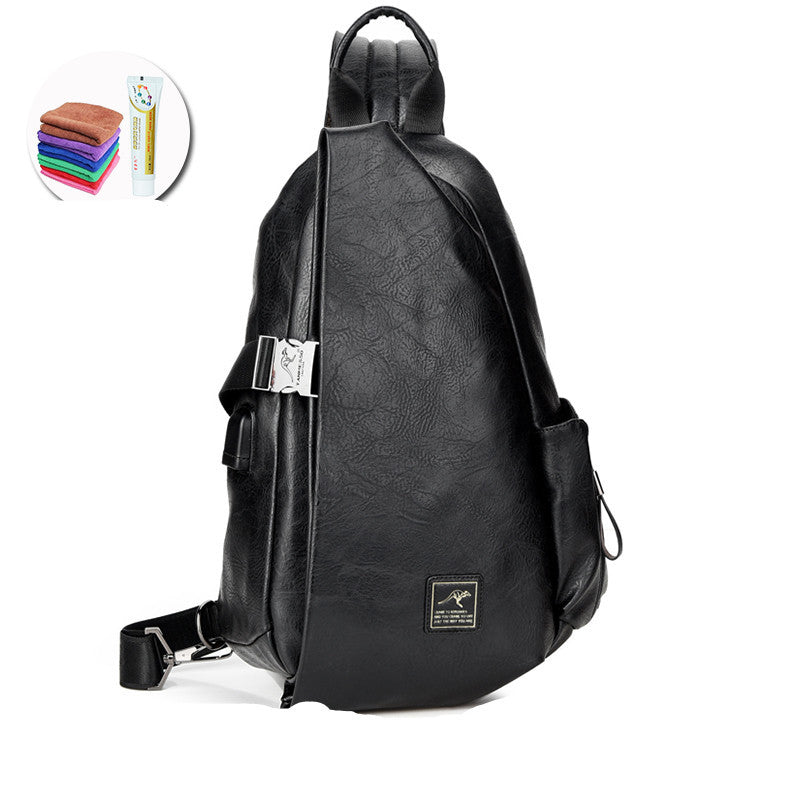 men's pu crossbody chest bag, view 5 - MRSLM