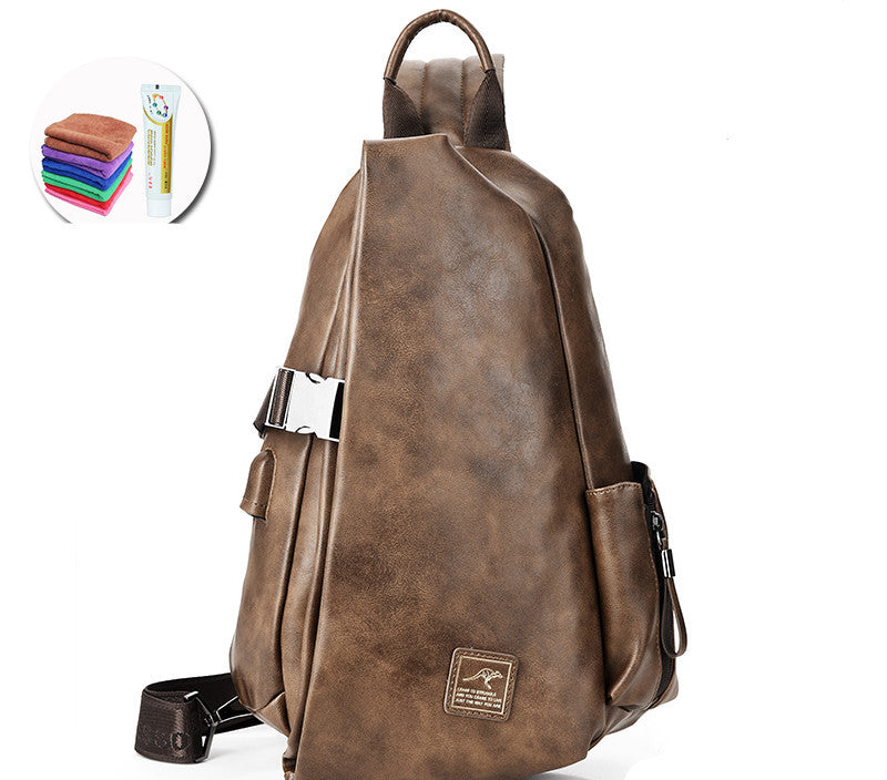 men's pu crossbody chest bag, view 10 - MRSLM