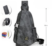 men's pu crossbody chest bag, view 13 - MRSLM