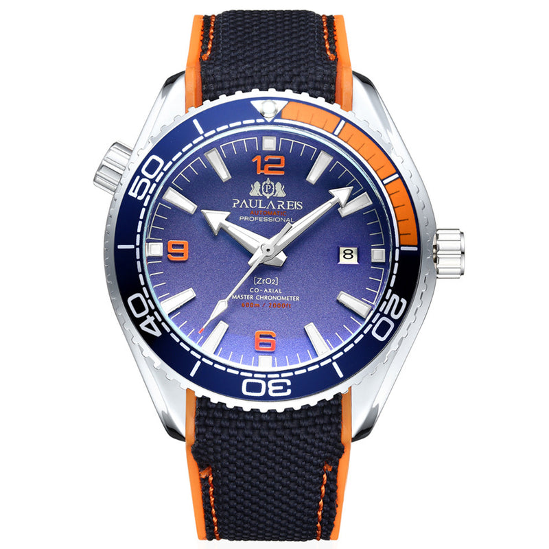 PAULAREIS Automatic Mechanical Luminous Canvas Rubber Strap Men's Watch
