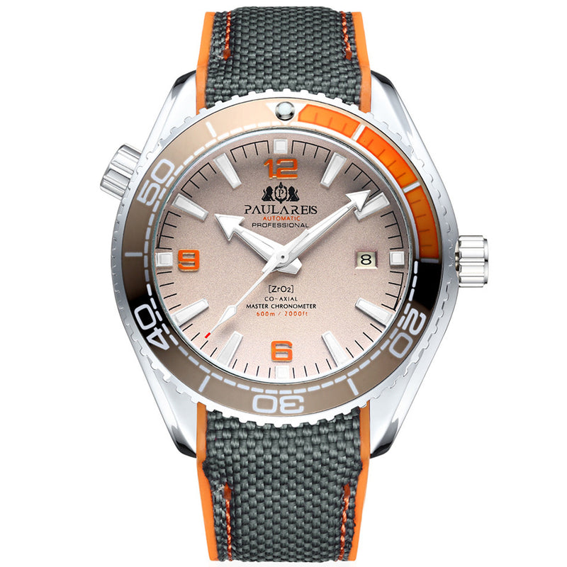 PAULAREIS Automatic Mechanical Luminous Canvas Rubber Strap Men's Watch