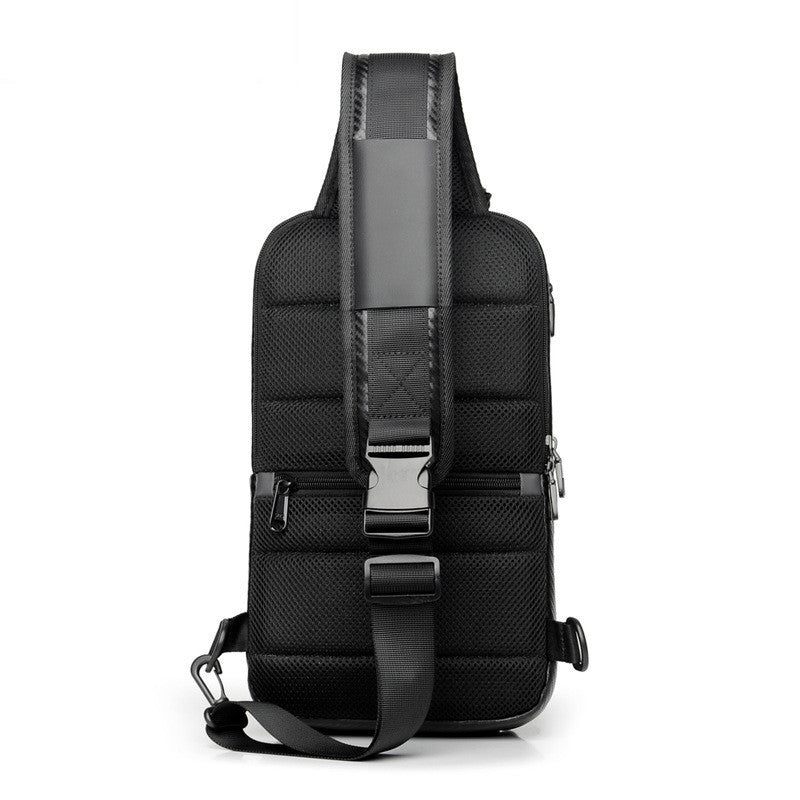 Men's chest bag with USB port, view 5 - MRSLM