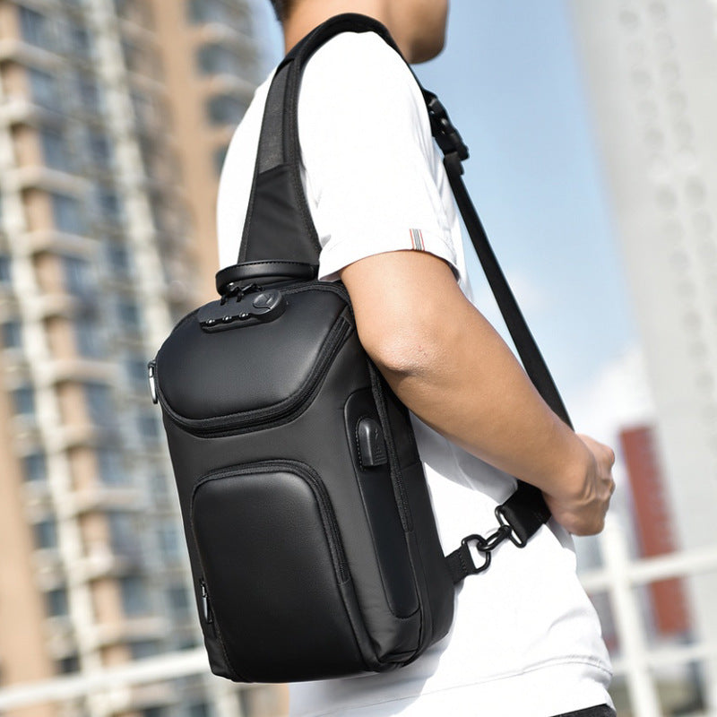 Men's chest bag with USB port - MRSLM