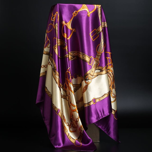 Leopard print square scarf, view 4 - MRSLM