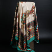 Leopard print square scarf, view 12 - MRSLM