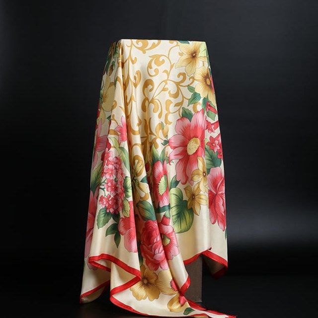 Leopard print square scarf, view 7 - MRSLM