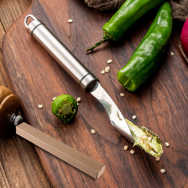 stainless steel pepper corer, view 2 - MRSLM