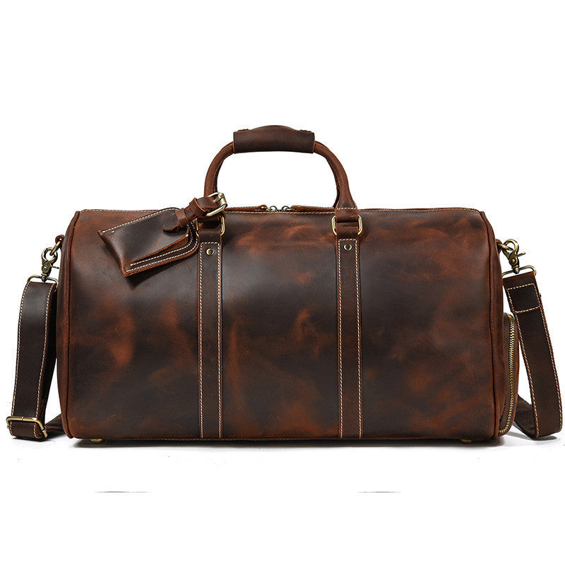crazy horse leather duffel bag - MRSLM