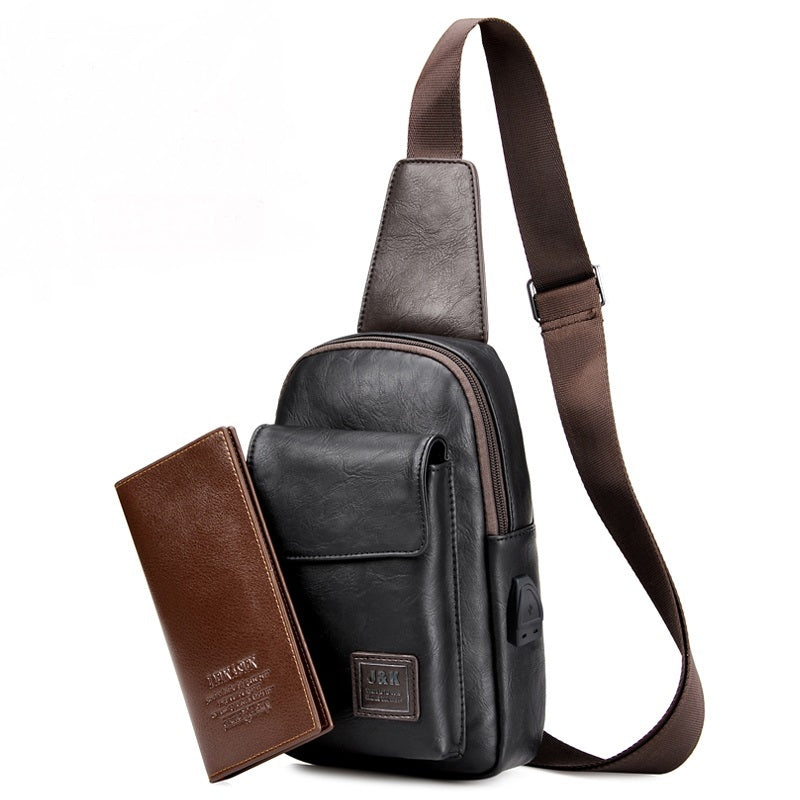 men's retro PU shoulder messenger bag, view 7 - MRSLM