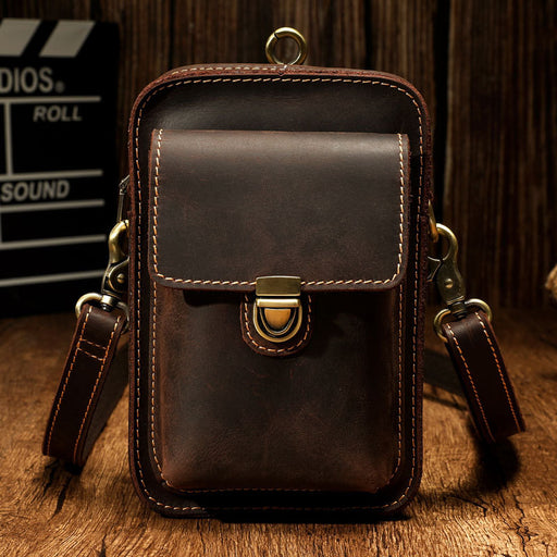 hand-rubbed leather messenger bag - MRSLM