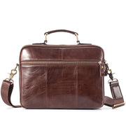 men's cowhide messenger briefcase, view 2 - MRSLM