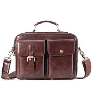 men's cowhide messenger briefcase - MRSLM