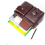 men's cowhide messenger briefcase, view 5 - MRSLM