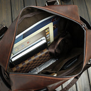 men's PU leather travel bag, view 4 - MRSLM