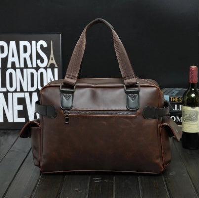 men's PU leather travel bag, view 6 - MRSLM