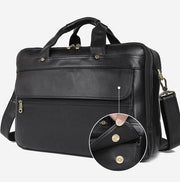men's cowhide leather business bag, view 2 - MRSLM