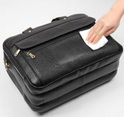 men's cowhide leather business bag, view 4 - MRSLM