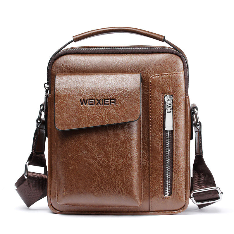 men's PU messenger bag, view 2 - MRSLM