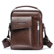 men's PU messenger bag, view 3 - MRSLM