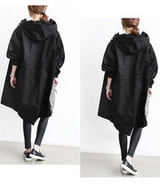 women's hooded windbreaker jacket with button pockets, view 6 - MRSLM