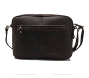 men's brown shoulder messenger bag, view 4 - MRSLM
