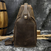men's retro leather shoulder bag - MRSLM