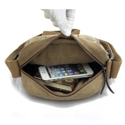 Men's canvas messenger bag, view 4 - MRSLM