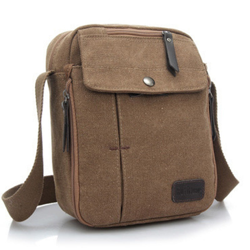 Men's canvas messenger bag, view 3 - MRSLM