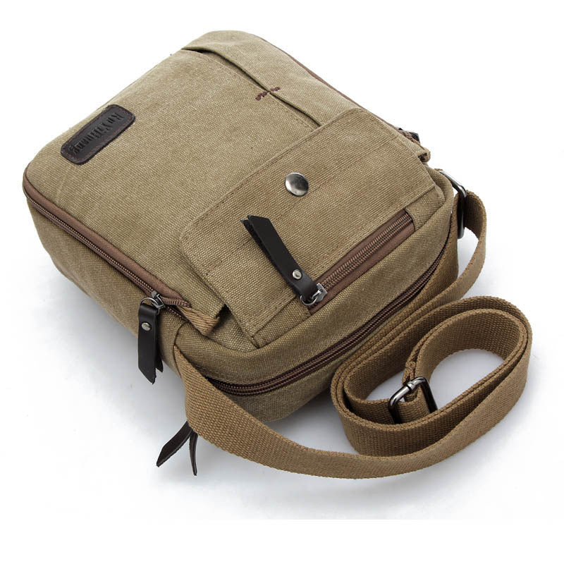 Men's canvas messenger bag, view 5 - MRSLM