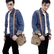 Men's canvas messenger bag, view 7 - MRSLM