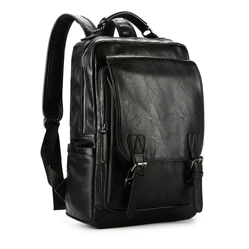 PU leather student backpack, view 5 - MRSLM