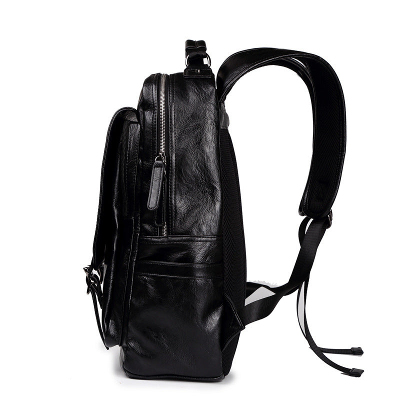 Student Travel Buckle PU Leather Bag