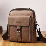 men's small pu leather messenger bag, view 3 - MRSLM