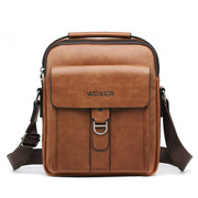 men's small pu leather messenger bag, view 2 - MRSLM