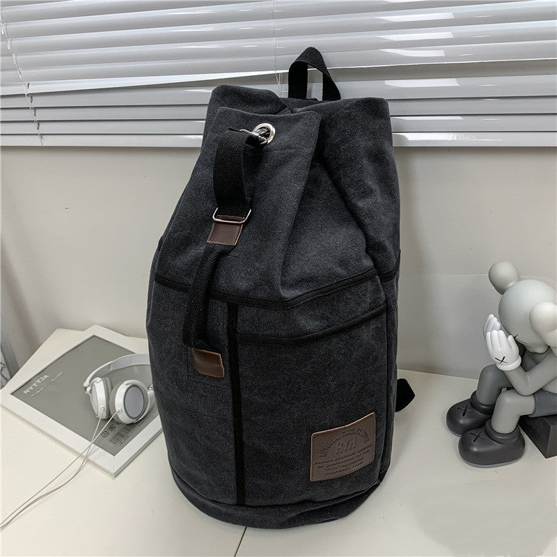 canvas school backpack, view 2 - MRSLM
