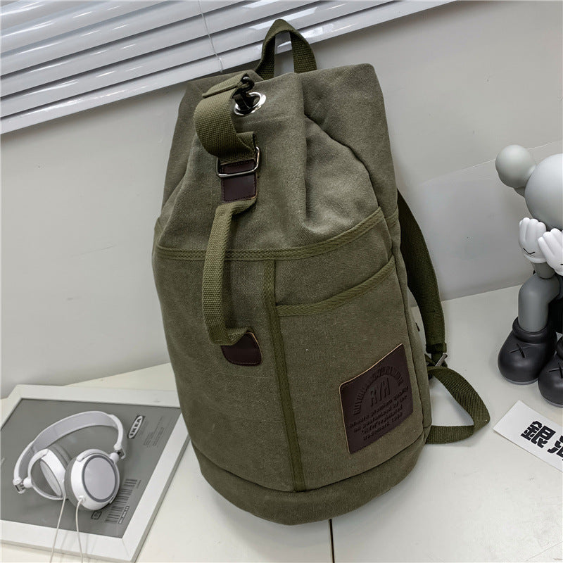 canvas school backpack, view 4 - MRSLM