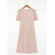 boho chiffon polka dot dress, view 5 - MRSLM