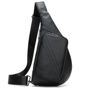 men's leather half-moon chest bag - MRSLM