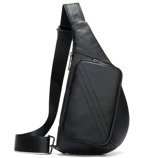 men's leather half-moon chest bag - MRSLM
