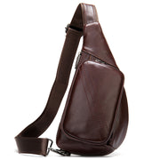 men's leather half-moon chest bag, view 3 - MRSLM