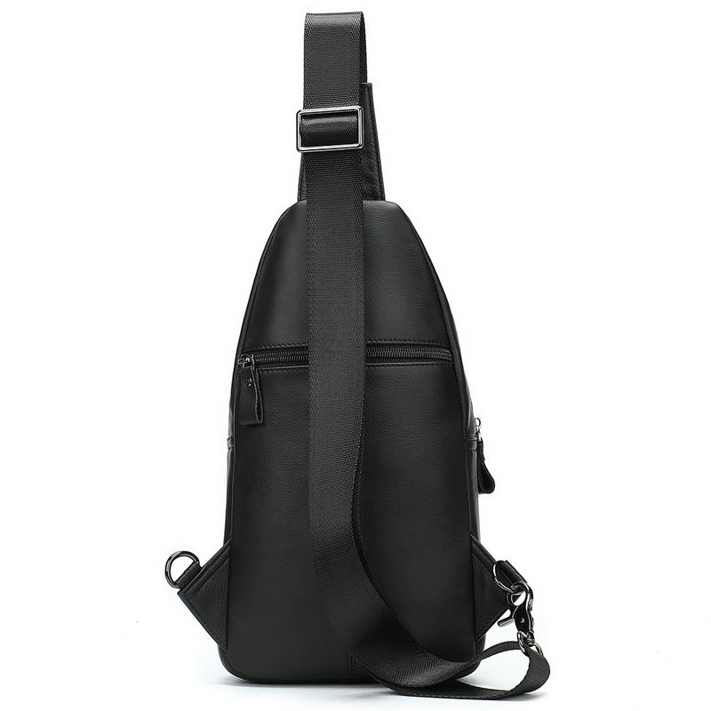 men's cowhide chest bag, view 5 - MRSLM