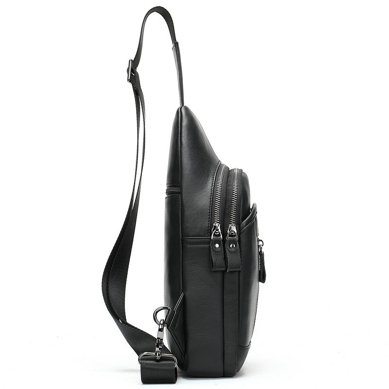 men's cowhide chest bag, view 4 - MRSLM